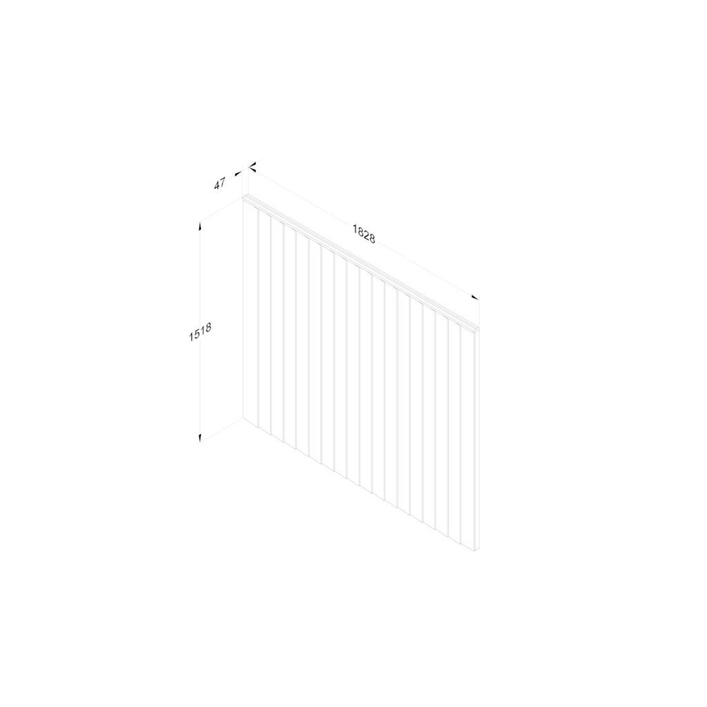 Forest Garden 6ft x 5ft Closeboard Fence Panel – Pack of 4 5013053191132 2